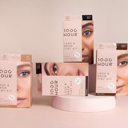1000 Hour Professional Formula Lash & Brow Kit – Definierte Brauen mit langanhaltender Formel – Augenbrauen-Mascara und Brow Gel für atemberaubende Brauen, die bis zu 6 Wochen halten – 12 Anwendungen – Dunkelbraun