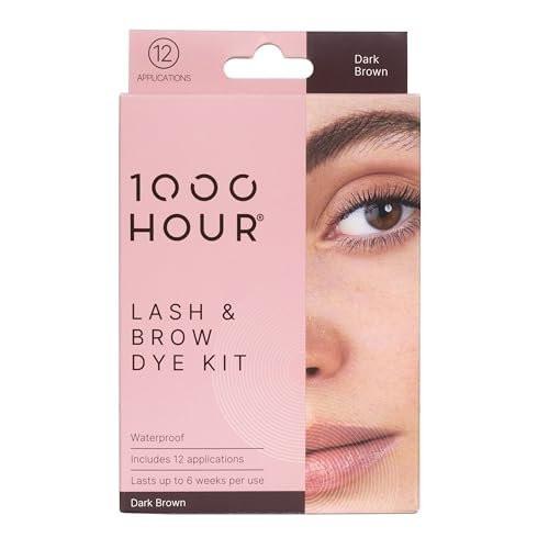 1000 Hour Professional Formula Lash & Brow Kit – Definierte Brauen mit langanhaltender Formel – Augenbrauen-Mascara und Brow Gel für atemberaubende Brauen, die bis zu 6 Wochen halten – 12 Anwendungen – Dunkelbraun