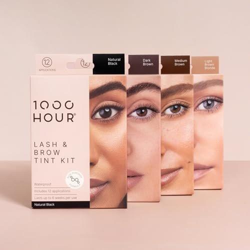 1000 Hour Professional Formula Lash & Brow Kit – Definierte Brauen mit langanhaltender Formel – Augenbrauen-Mascara und Brow Gel für atemberaubende Brauen, die bis zu 6 Wochen halten – 12 Anwendungen – Dunkelbraun