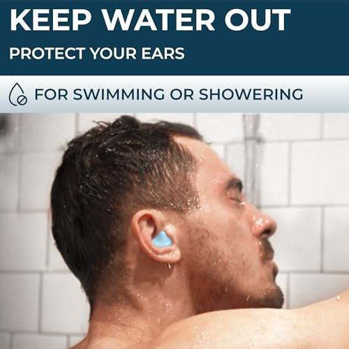 Peace&Quiet PQ Wachs-Ohrstöpsel für Schlaf und Schwimmen – Weiche Silikon-Wachs-Ohrstöpsel mit Geräuschdämmung von 32 dB, Blau (15 Stück)