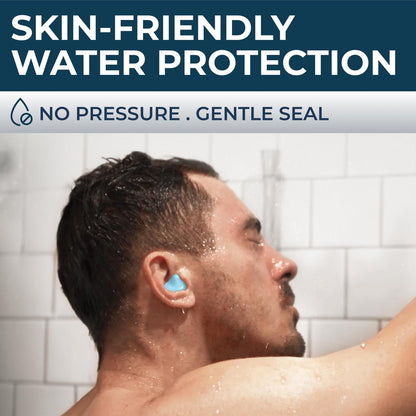 Peace&Quiet PQ Wax Ohrstöpsel zum Schlafen – 30 Silikon-Wachs-Ohrstöpsel für Schlafen und Schwimmen, Gel-Ohrstöpsel zur Geräuschunterdrückung, Schlaf-Ohrstöpsel, Schalldämmung 32 dB, Farbe: Blau