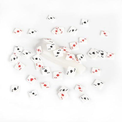 minkissy Pokerkarten-Nagelcharm 3D Polymer Clay Nail Art Accessoires für DIY Maniküre 11x7cm Einzigartiges Spielkarten-Design Kompakte Größe für Zuhause und Salon