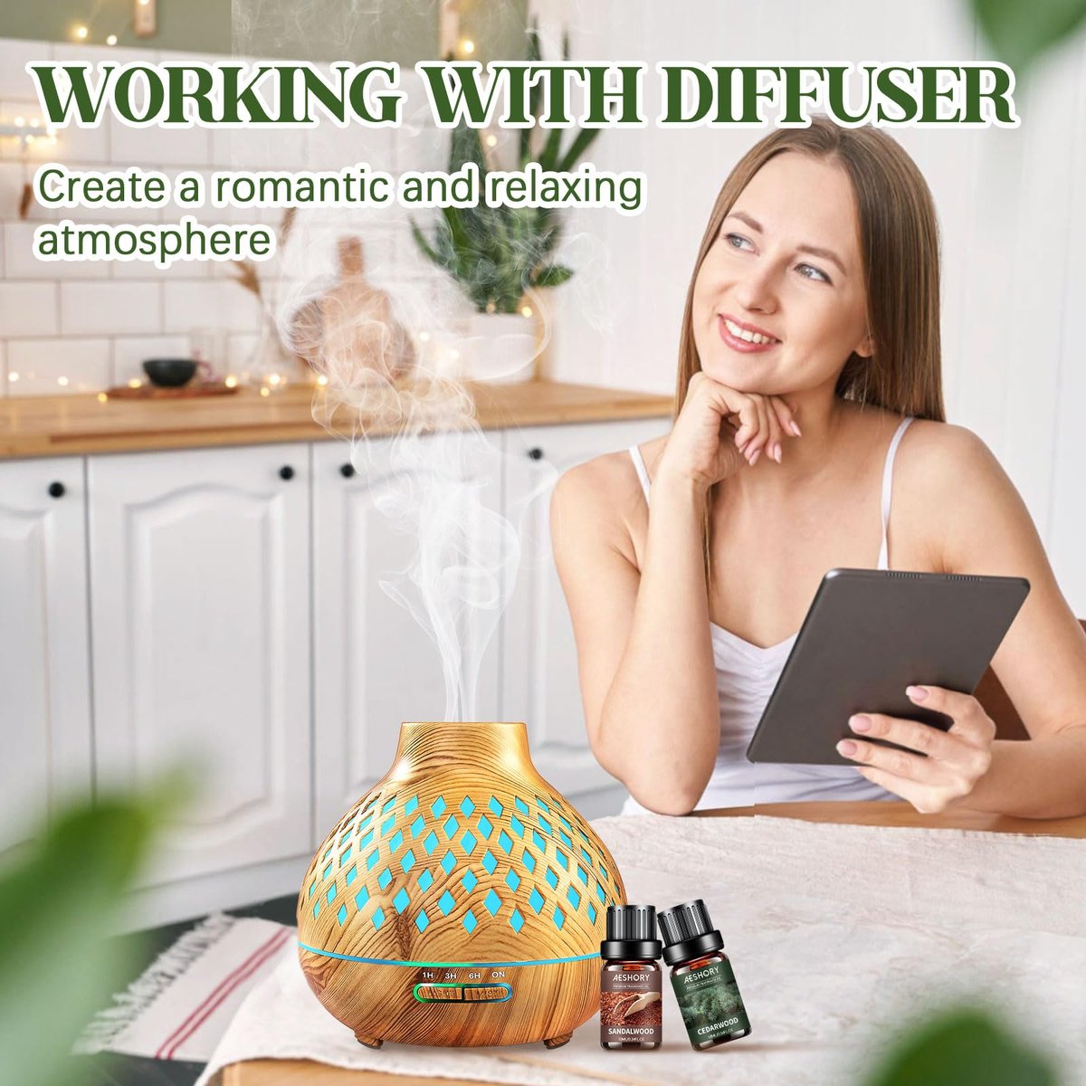 Woody Essential Oils Set – 6x10ML Holzige Duftöle für Kerzenherstellung, Diffuser – Teakholz, Sandelholz, Zedernholz, Zypresse, Waldkiefer, Weihrauch Aromatherapieöle