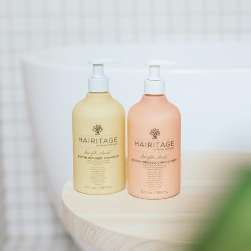 Hairitage Biotin & Jamaican Castor Oil Haarconditioner für dünner werdendes Haar - Fördert Haarwachstum für Frauen und Männer - Tiefenpflegebehandlung - Extra stark, sulfatfrei - 390 ml