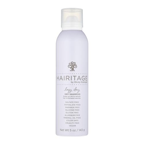 Hairitage Volumizing Trockenshampoo für Frauen – Volumen + Textur – Für trockenes, dunkles, blondes, brünettes & fettiges Haar – Sauber + Sulfatfrei – Farbsicher – Kirsch- & Amberduft, 150 ml
