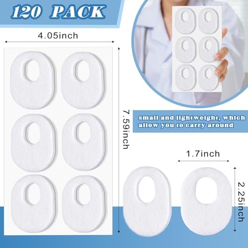 WILLBOND 120 Stück Hornhautpads aus weichem Filz, ovale Form, für Fußsohle, Klebepads gegen Hühneraugen und Hornhaut, für Männer und Frauen, Schmerzlinderung an Zehen und Ferse (Weiß)