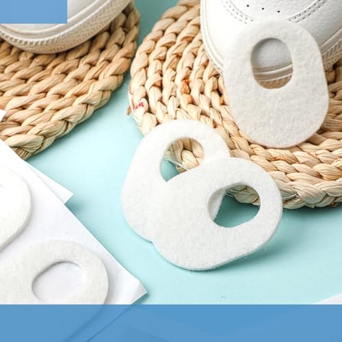 WILLBOND 120 Stück Hornhautpads aus weichem Filz, ovale Form, für Fußsohle, Klebepads gegen Hühneraugen und Hornhaut, für Männer und Frauen, Schmerzlinderung an Zehen und Ferse (Weiß)