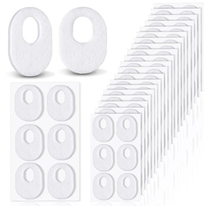 WILLBOND 120 Stück Hornhautpads aus weichem Filz, ovale Form, für Fußsohle, Klebepads gegen Hühneraugen und Hornhaut, für Männer und Frauen, Schmerzlinderung an Zehen und Ferse (Weiß)