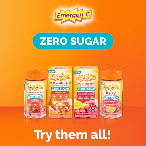 Emergen-C Zero Sugar Immune Support Kidz Gummies – 36 Stück, Vitamin C für Kinder