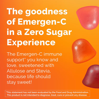 Emergen-C Zero Sugar Immune Support Kidz Gummies – 36 Stück, Vitamin C für Kinder