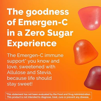 Emergen-C Zero Sugar Immune Support Kidz Gummies – 36 Stück, Vitamin C für Kinder
