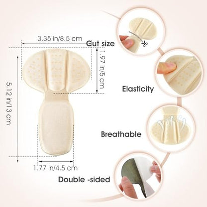 Fersenpolster für Damen und Herren – 4er-Pack Mesh-Klebepolster gegen zu große Schuhe, Blasen und Druckstellen