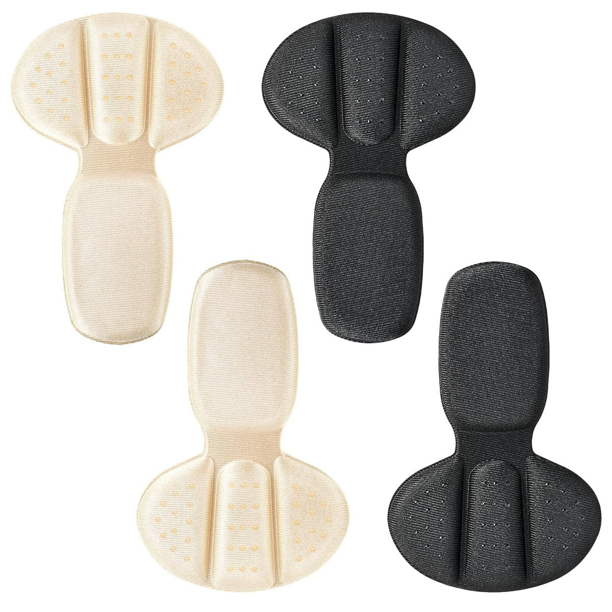 Fersenpolster-Pads, 4 Stück Mesh-Klebeferseneinlagen für Stiefel, zu große Schuhe, wiederverwendbare Fersenschoner für Damen und Herren, Anti-Blasen-Schuhpolster