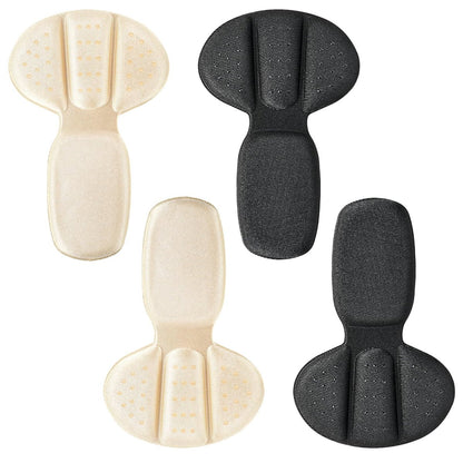 Fersenpolster-Pads, 4 Stück Mesh-Klebeferseneinlagen für Stiefel, zu große Schuhe, wiederverwendbare Fersenschoner für Damen und Herren, Anti-Blasen-Schuhpolster