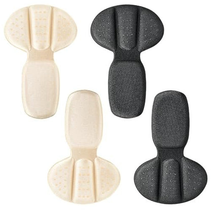 Fersenpolster-Pads, 4 Stück Mesh-Klebeferseneinlagen für Stiefel, zu große Schuhe, wiederverwendbare Fersenschoner für Damen und Herren, Anti-Blasen-Schuhpolster