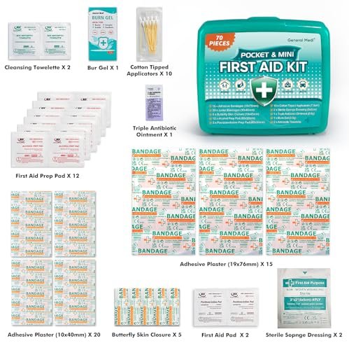 General Medi 420-teiliges Erste-Hilfe-Set, 6 Einzelboxen mit je 70 Artikeln – Premium medizinische Versorgung für Reise, Zuhause, Büro, Fahrzeug, Camping, Arbeitsplatz & Outdoor (420 Stück, 6er-Pack)