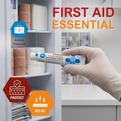 MED PRIDE 1% Clotrimazol Antimykotische Creme 28g - Behandlung von Pilzinfektionen der Haut - gegen Jock Itch, Fußpilz, Ringelflechte, Hautausschlag & lindert Juckreiz, Brennen