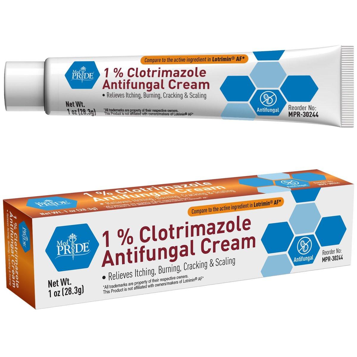 MED PRIDE 1% Clotrimazol Antimykotische Creme 28g - Behandlung von Pilzinfektionen der Haut - gegen Jock Itch, Fußpilz, Ringelflechte, Hautausschlag & lindert Juckreiz, Brennen