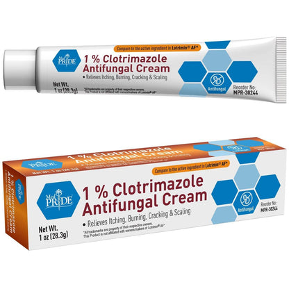 MED PRIDE 1% Clotrimazol Antimykotische Creme 28g - Behandlung von Pilzinfektionen der Haut - gegen Jock Itch, Fußpilz, Ringelflechte, Hautausschlag & lindert Juckreiz, Brennen