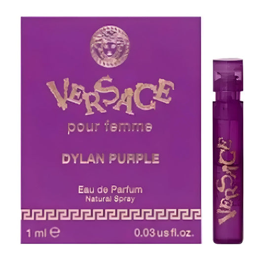 Versace Dylan Purple Vial Spray für Damen, 0,03 Unzen – Eau de Parfum