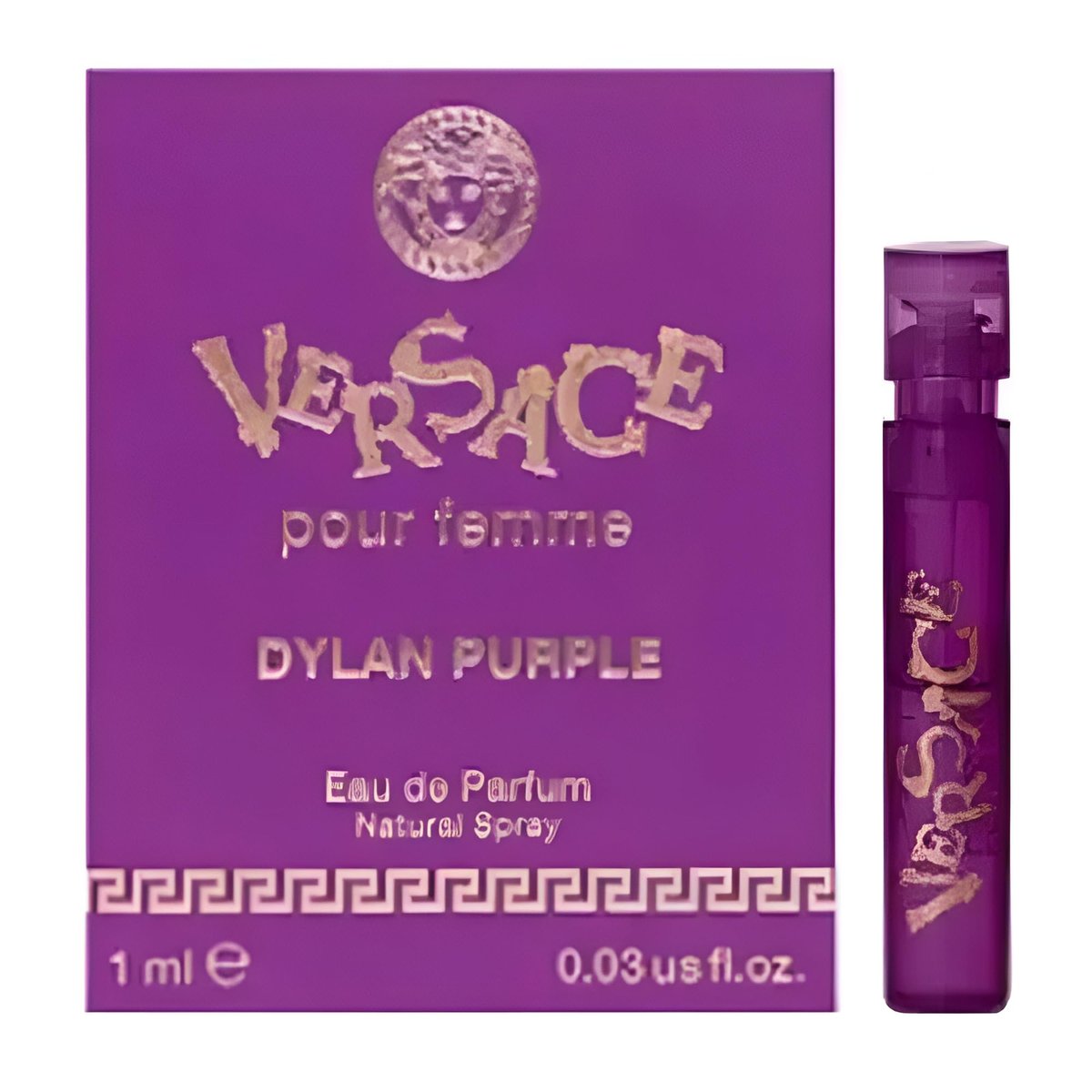 Versace Dylan Purple Vial Spray für Damen, 0,03 Unzen – Eau de Parfum