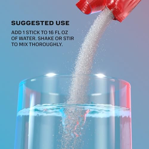 PRIME HYDRATION+ Elektrolyt-Pulversticks, Cherry Freeze, Zuckerfreies Hydrationsgetränk mit Kalium, Magnesium & B-Vitaminen, Koffeinfrei, 16 Sticks