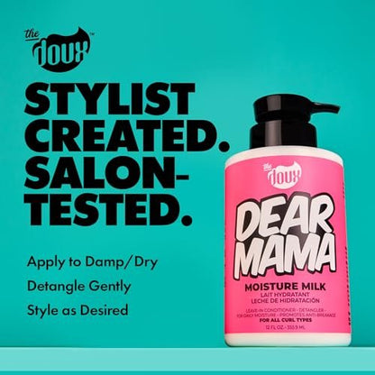 The Doux DEAR MAMA Moisture Milk – Leave-in Conditioner für lockiges Haar mit Aloe & Ananas – Curl Refresher, Entwirrer & Tiefenpflege für natürliches Haar