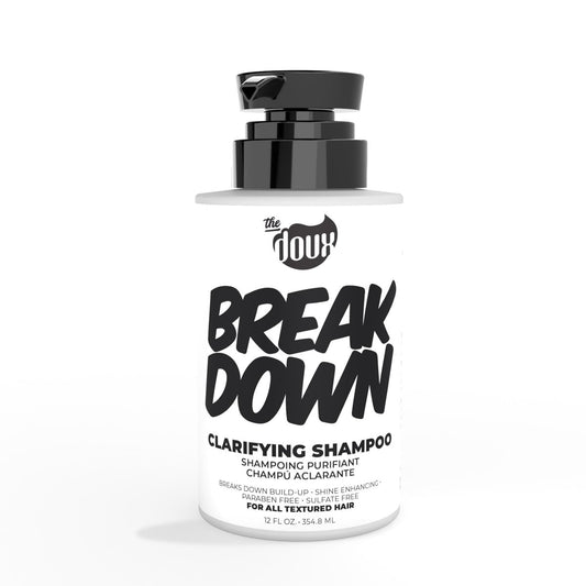 The Doux BREAKDOWN Reinigungsshampoo für lockiges & strukturiertes Haar – Vitamin E & Rosmarin Detox-Shampoo für Männer & Frauen – Sulfatfrei, Anti-Rückstands- & Anti-Fett-Haarreiniger