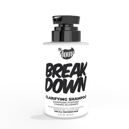 The Doux BREAKDOWN Reinigungsshampoo für lockiges & strukturiertes Haar – Vitamin E & Rosmarin Detox-Shampoo für Männer & Frauen – Sulfatfrei, Anti-Rückstands- & Anti-Fett-Haarreiniger