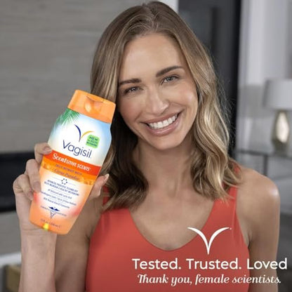 Vagisil Intimwaschgel für die Intimhygiene, Scentsitive Scents, pH-ausgeglichen und gynäkologisch getestet, Citrus Paradise, 355 ml (1er-Pack)