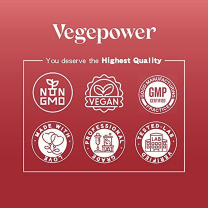 VEGEPOWER Eisen Gummibärchen für Frauen & Kinder - Multivitamin mit Vitamin C für Energieunterstützung, leckere Eisen-Vitamine mit Vitamin C für maximale Aufnahme - Vegan, Erdbeer 90 Stück