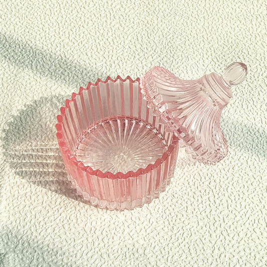 CORFULRA Monomer Glass Dappen Schälchen für Acrylpulver – Großer Nägel Cup für Acryl Flüssigkeit, Aceton Nagellackentferner Halter – Rosa