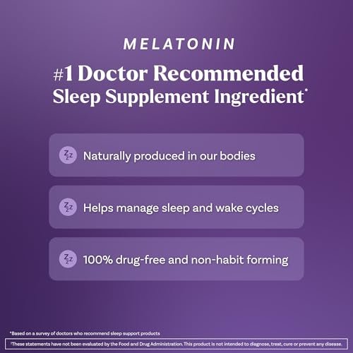 Natrol Zeitverzögerte Melatonin Gummis, Schlafunterstützung für Erwachsene, 3 mg Melatonin, 45 Erdbeer-Gummis, bis zu 45 Tage Versorgung