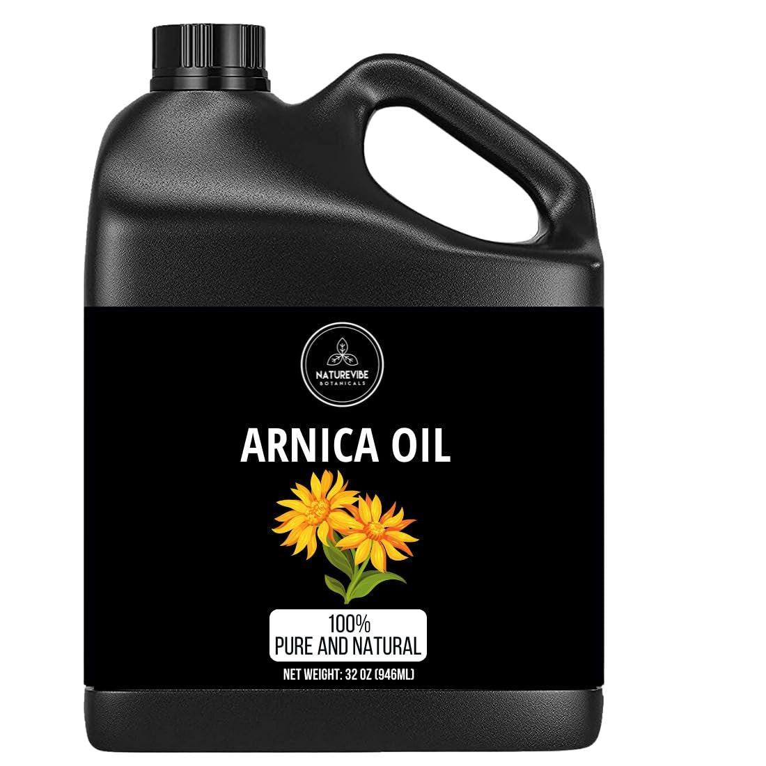 Naturevibe Botanicals Arnika Öl 32 Unzen | 100% rein und natürlich | Ideal für Haut- und Haarpflege