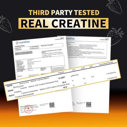 Nutravita NSF-zertifizierte Creatine Gummibärchen - Creatin-Monohydrat-Gummis für Männer und Frauen - 5 g Creatin-Monohydrat pro Portion - Zuckerfrei, Vegan, Erdbeergeschmack, 120 Stück