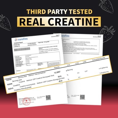 Nutravita Creatin-Monohydrat Gummibärchen für Männer & Frauen – 5 g Creatin pro Portion, zuckerfrei, vegan, Himbeergeschmack, 120 Stück