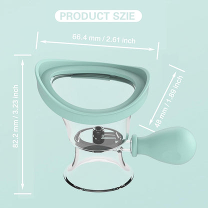 Augenspülbecher aus Silikon – Manuelles Druckluft-Augenspülset für erfrischte Augen, schnelle Linderung bei müden Augen, Entfernung von Staub und Make-up-Reizstoffen (Blau)