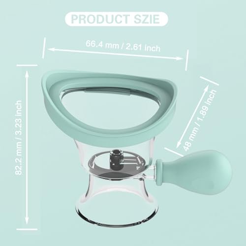Augenspülbecher aus Silikon – Manuelles Druckluft-Augenspülset für erfrischte Augen, schnelle Linderung bei müden Augen, Entfernung von Staub und Make-up-Reizstoffen (Blau)