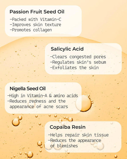 Murmure - Bisou: Klärendes & Peeling-Gesichtsöl gegen Mitesser, Unreinheiten und Rötungen – mit Salicylsäure + Copaiba + Süßholzwurzel – für alle Hauttypen, empfindliche Haut (30 ml)