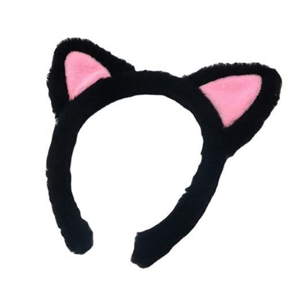 Plüsch Katzenohren Stirnbänder – Weiche Haaraccessoires für Make-up, Dusche, Teenager-Mädchen und Frauen