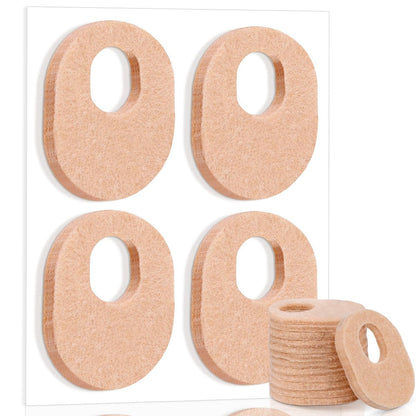 WILLBOND 48er Pack Hornhautpads, weich, 1/4 Zoll dick, oval, mit Kleber, für Männer und Frauen, zur Schmerzlinderung (Nude, 1/4 Zoll)