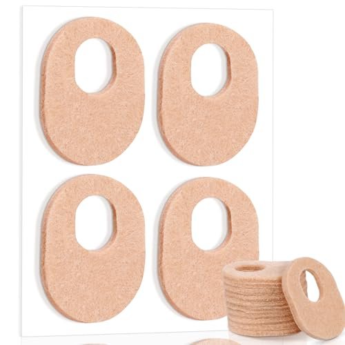 WILLBOND 48er Pack Hornhautpads, weich, 1/4 Zoll dick, oval, Maispads, 1/8 Zoll Filz-Hornhautpolster, selbstklebend, für Männer und Frauen, Fuß- und Zehenschmerzlinderung (nude, 1/8 Zoll)