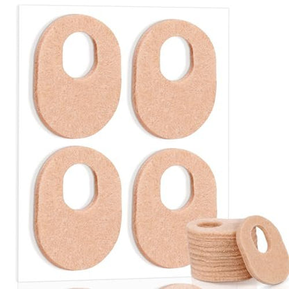 WILLBOND 48er Pack Hornhautpads, weich, 1/4 Zoll dick, oval, Maispads, 1/8 Zoll Filz-Hornhautpolster, selbstklebend, für Männer und Frauen, Fuß- und Zehenschmerzlinderung (nude, 1/8 Zoll)
