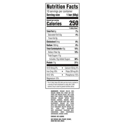 CLIF BAR – Energie- und Proteinriegel – Blaubeer-Mandel-Crisp – Mit Bio-Hafer – Non-GMO – (10er Pack)
