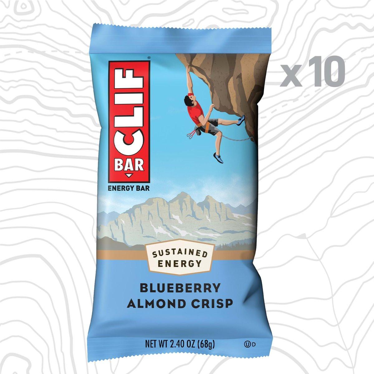 CLIF BAR – Energie- und Proteinriegel – Blaubeer-Mandel-Crisp – Mit Bio-Hafer – Non-GMO – (10er Pack)