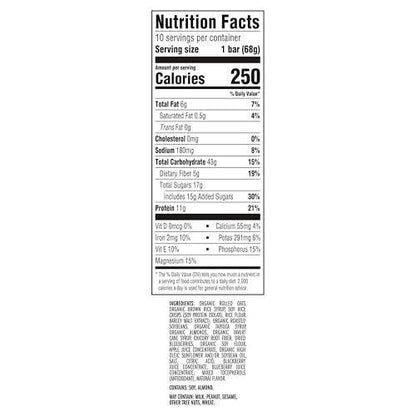 CLIF BAR – Energie- und Proteinriegel – Blaubeer-Mandel-Crisp – Mit Bio-Hafer – Non-GMO – (10er Pack)