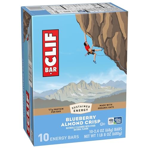 CLIF BAR Energieriegel - Haferflocken Rosinen Walnuss - mit Bio-Hafer - 10er Pack