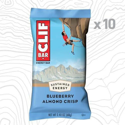 CLIF BAR – Energie- und Proteinriegel – Blaubeer-Mandel-Crisp – Mit Bio-Hafer – Non-GMO – (10er Pack)