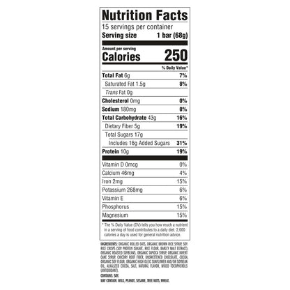 CLIF BAR Energieriegel – Chocolate Brownie – mit Hafer aus biologischem Anbau – 15er-Pack