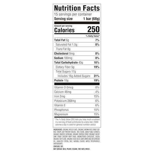 CLIF BAR Energieriegel – Chocolate Brownie – mit Hafer aus biologischem Anbau – 15er-Pack